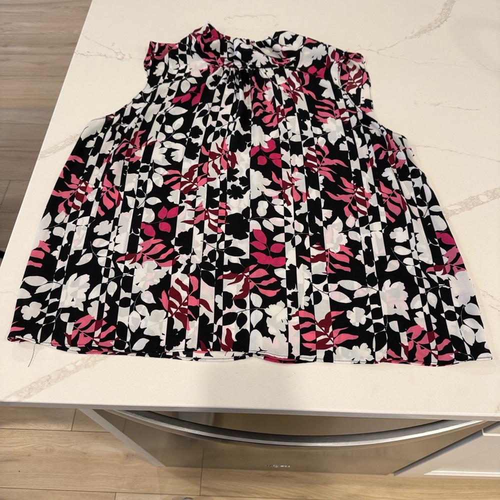 Floral Black and Pink Women's Shirt